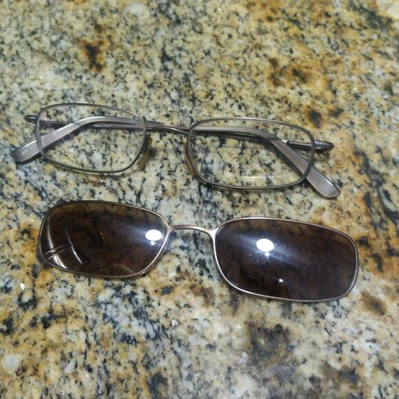 Magic Clip Eyeglasses Brown Frame Full Rim W351 SDL 51-18-145 with Case - Picture 7 of 12